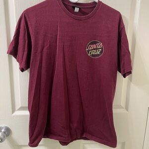 Santa Cruz Skateboards Men's Maroon T-Shirt